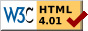 Icono W3C que indica que este contenido web utiliza HTML 4.01 Transicional válido